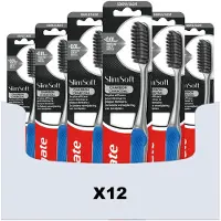Colgate 12x Tandenborstel Slimsoft Charcoal