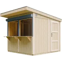 Timbela M950 - LP SmartSide Marktkraam met toonbank - 5,9 m² - 305x248xH240 cm - Tuinbar, buitenkiosk