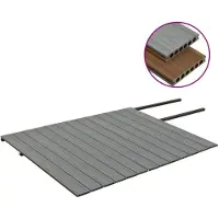 vidaXL Terrasplanken met accessoires 26 m² 2,2 m HKC bruin en grijs