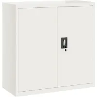 vidaXL Archiefkast 90x40x90 cm staal wit