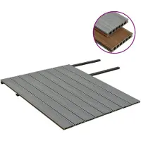 vidaXL Terrasplanken met accessoires 16 m² 2,2 m HKC bruin en grijs