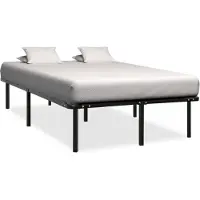 vidaXL Bedframe metaal zwart 160x200 cm