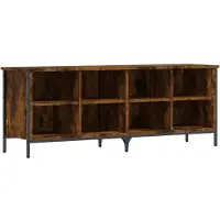 vidaXL Schoenenkast 131x35x50 cm bewerkt hout gerookt eikenkleurig