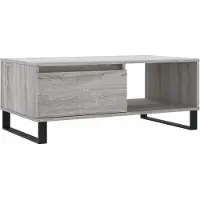 vidaXL Salontafel grijs Sonoma, 90x50x36,5 cm, houtvezel