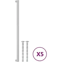 vidaXL Handvatten 5 st 480 mm roestvrij staal zilverkleurig