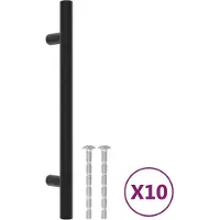 vidaXL Handvatten 10 st hartafstand 128 mm totale lengte 192 mm zwart