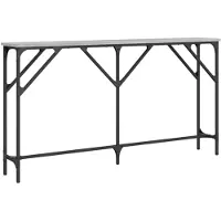 vidaXL Wandtafel 140x23x75 cm bewerkt hout grijs sonoma