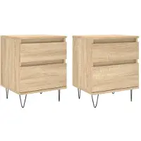 vidaXL Nachtkastjes 2 st 40x35x50 cm sonoma eikenkleurig