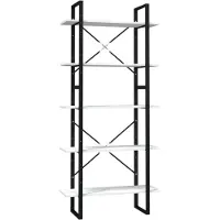 vidaXL Boekenkast met 5 schappen 80x30x175 cm grenenhout wit
