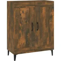 vidaXL Dressoir, gerookt eikenfineer, 69,5 x 34 x 90 cm, houtvezelplaat