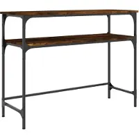 vidaXL Wandtafel 100x35,5x75 cm bewerkt hout gerookt eikenkleurig