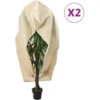 vidaXL Plantenhoezen met ritssluiting 2 st 70 g/m² 1,55x1,55 m