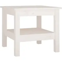 vidaXL Salontafel, wit, 45 x 45 x 40 cm, massief grenenhout