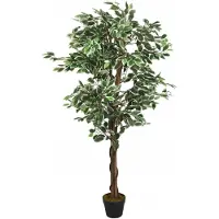 vidaXL Kunstplant ficus 378 bladeren 80 cm groen