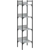 vidaXL Boekenkast 4-laags 35x30x138,5 cm bewerkt hout grijs sonoma