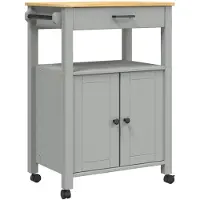 DKD Home Decor Keukenwagen MONZA, 60x40x90 cm, massief grenenhout