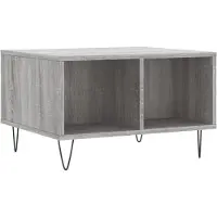 vidaXL Salontafel 60x50x36,5 cm bewerkt hout grijs