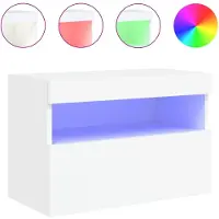 vidaXL Tv-wandmeubel met LED-verlichting 60x30x40 cm wit