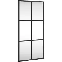 vidaXL Wandspiegel rechthoekig 30x60 cm ijzer zwart