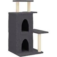 vidaXL Kattenmeubel met sisal krabpalen 97 cm donkergrijs