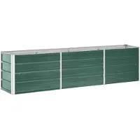 vidaXL Plantenbak verhoogd 240x40x45 cm gegalvaniseerd staal groen