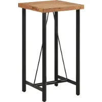vidaXL Bartafel 55x55x107 cm massief acaciahout en ijzer