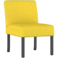 vidaXL Stoel stof lichtgeel
