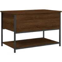 vidaXL Opbergbankje 70x42,5x47 cm bewerkt hout bruin eikenkleur