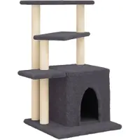 vidaXL Kattenmeubel met sisal krabpalen 83,5 cm donkergrijs