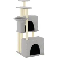 vidaXL Kattenmeubel met sisal krabpalen 122 cm lichtgrijs