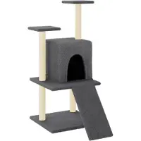 vidaXL Kattenmeubel met sisal krabpalen 110 cm donkergrijs