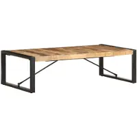 vidaXL Salontafel 140x70x40 cm ruw mangohout