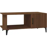 vidaXL Salontafel 90x50x40 cm bewerkt hout bruin eikenkleur