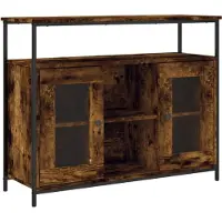 vidaXL Dressoir, gerookt eikenfineer, 100x35x80 cm, houtvezelplaat