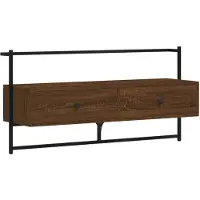 vidaXL Tv-meubel wandgemonteerd 100,5x30x51 cm hout bruin eikenkleur