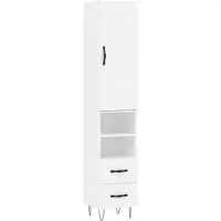 vidaXL Hoge kast, wit, 34,5 x 34 x 180 cm, houtvezel