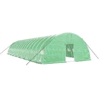 vidaXL Tuinkas met stalen frame 96 m² 16x6x2,85 m groen