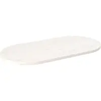 vidaXL Tafelblad ovaal 90x45x2,5 cm massief grenenhout wit