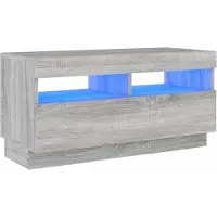 vidaXL TV-kast met LED-verlichting, grijs Sonoma, 80x35x40 cm