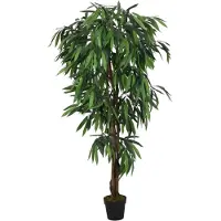 vidaXL Kunstplant mangoboom 450 bladeren 120 cm groen