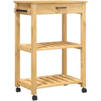 DKD Home Decor Keukenwagen MONZA, 60x40x90 cm, massief grenenhout
