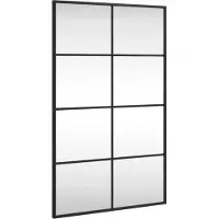vidaXL Wandspiegel rechthoekig 50x80 cm ijzer zwart