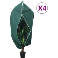 vidaXL Plantenhoezen met ritssluiting 4 st 70 g/m² 1x1,55 m
