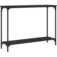 vidaXL Wandtafel 101x30,5x75 cm bewerkt hout zwart