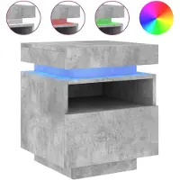 Super Merchant Nachtkastje met LED-verlichting 40x39x48,5 cm betongrijs