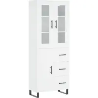 vidaXL Hoge kast 69,5x34x180 cm bewerkt hout wit