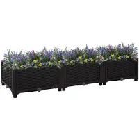 vidaXL Verhoogde plantenbak, 120x40x23 cm, polypropyleen