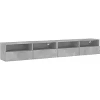 DKD Home Decor Tv-wandmeubels 2 st 100x30x30 cm bewerkt hout betongrijs