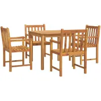 DKD Home Decor 5-delige Eethoek massief acaciahout