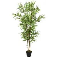 vidaXL Kunstplant bamboe 1288 bladeren 180 cm groen